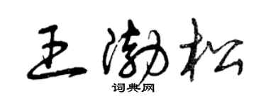 曾庆福王渤松草书个性签名怎么写