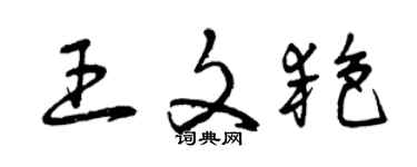 曾庆福王文艳草书个性签名怎么写