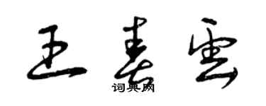 曾庆福王春云草书个性签名怎么写