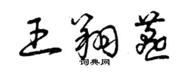 曾庆福王翔燕草书个性签名怎么写