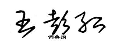 朱锡荣王彭红草书个性签名怎么写