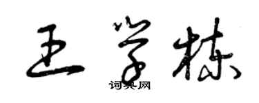 曾庆福王学栋草书个性签名怎么写