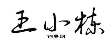 曾庆福王小栋草书个性签名怎么写