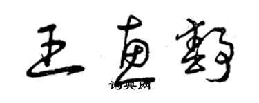 曾庆福王惠静草书个性签名怎么写