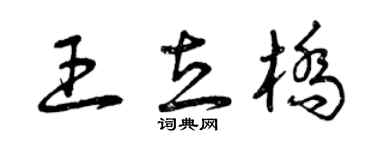 曾庆福王立桥草书个性签名怎么写