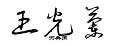 曾庆福王光兰草书个性签名怎么写
