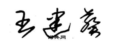 朱锡荣王建葵草书个性签名怎么写
