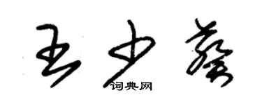 朱锡荣王少葵草书个性签名怎么写