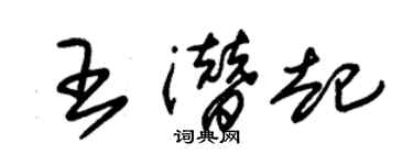 朱锡荣王潜起草书个性签名怎么写