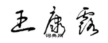 曾庆福王康露草书个性签名怎么写