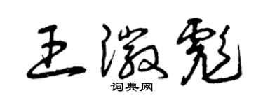 曾庆福王徽彪草书个性签名怎么写