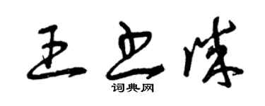 曾庆福王书诚草书个性签名怎么写