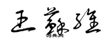 曾庆福王苏维草书个性签名怎么写