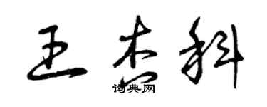 曾庆福王杏科草书个性签名怎么写