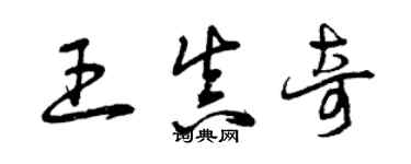 曾庆福王真奇草书个性签名怎么写