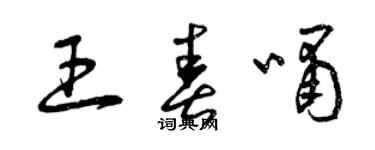 曾庆福王春啸草书个性签名怎么写
