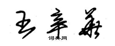 朱锡荣王辛华草书个性签名怎么写