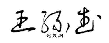曾庆福王缘武草书个性签名怎么写
