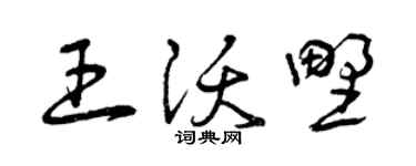 曾庆福王沃野草书个性签名怎么写