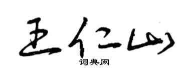 曾庆福王仁山草书个性签名怎么写