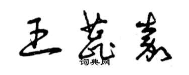 曾庆福王蕊嘉草书个性签名怎么写