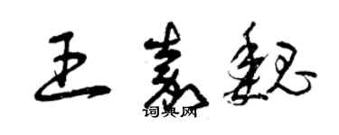曾庆福王嘉魏草书个性签名怎么写