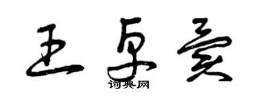 曾庆福王卓异草书个性签名怎么写