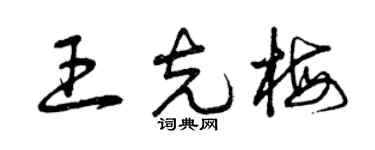 曾庆福王克梅草书个性签名怎么写