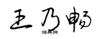 曾庆福王乃畅草书个性签名怎么写