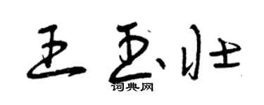 曾庆福王玉壮草书个性签名怎么写