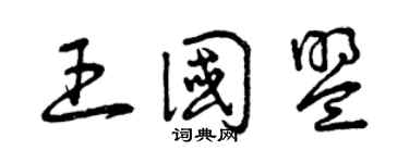 曾庆福王国盟草书个性签名怎么写