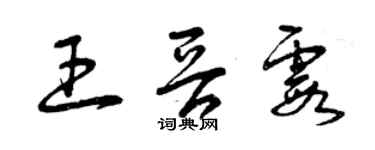 曾庆福王晋霞草书个性签名怎么写