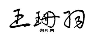 曾庆福王珊羽草书个性签名怎么写