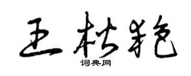 曾庆福王楷艳草书个性签名怎么写