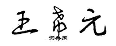 曾庆福王希元草书个性签名怎么写