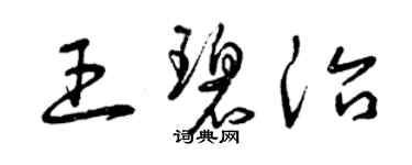 曾庆福王碧治草书个性签名怎么写