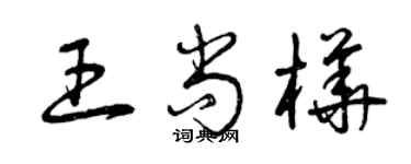 曾庆福王尚桦草书个性签名怎么写