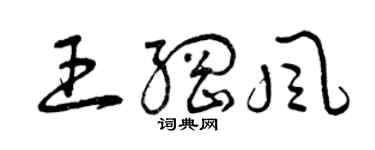 曾庆福王纲风草书个性签名怎么写