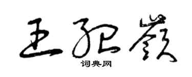 曾庆福王纪岭草书个性签名怎么写