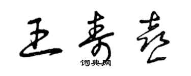 曾庆福王寿喜草书个性签名怎么写