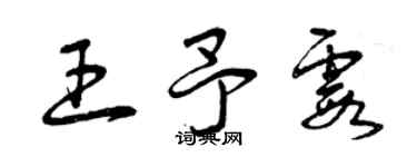 曾庆福王予霞草书个性签名怎么写