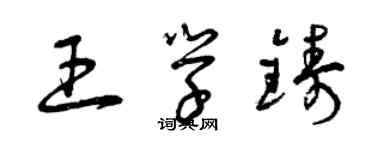 曾庆福王学铸草书个性签名怎么写