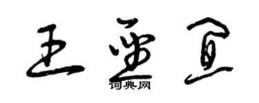 曾庆福王圣宜草书个性签名怎么写
