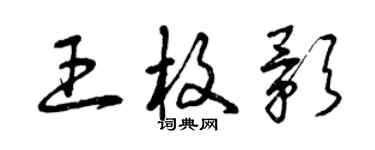 曾庆福王枚影草书个性签名怎么写