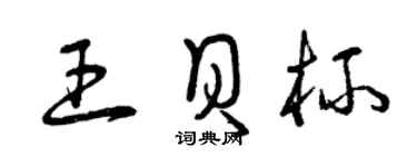 曾庆福王贝杯草书个性签名怎么写