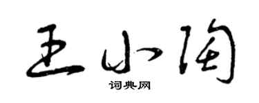 曾庆福王小陶草书个性签名怎么写