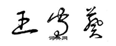 曾庆福王守葵草书个性签名怎么写