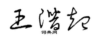 曾庆福王潜起草书个性签名怎么写