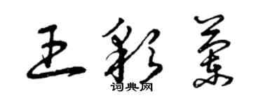 曾庆福王彩兰草书个性签名怎么写