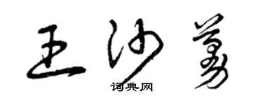 曾庆福王沙蔓草书个性签名怎么写